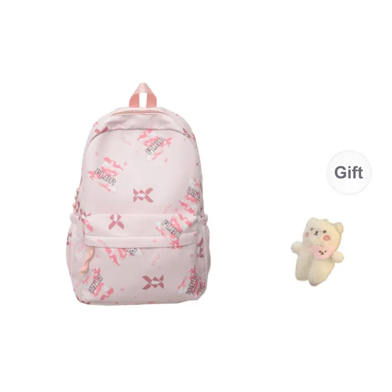 URBAN FOREST Nylon Backpack Unisex White/Color/Black Purple/Green/Lazy/Cover-26