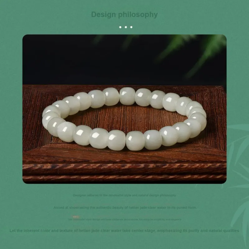 LAOMIAO Hetian Jade Pale Greenish White Jade Women's-1