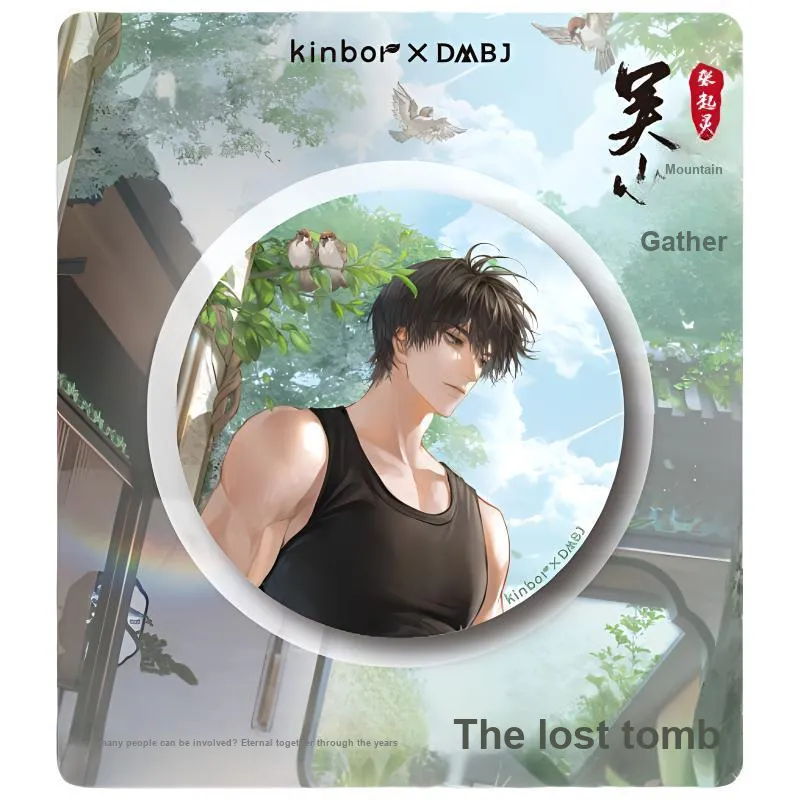 GUANGBO X The Lost Tomb 75mm Badge Wu Mountain Gathering, Zhang Qiling Merch, Shoulder to Shoulder Gift Badges-0