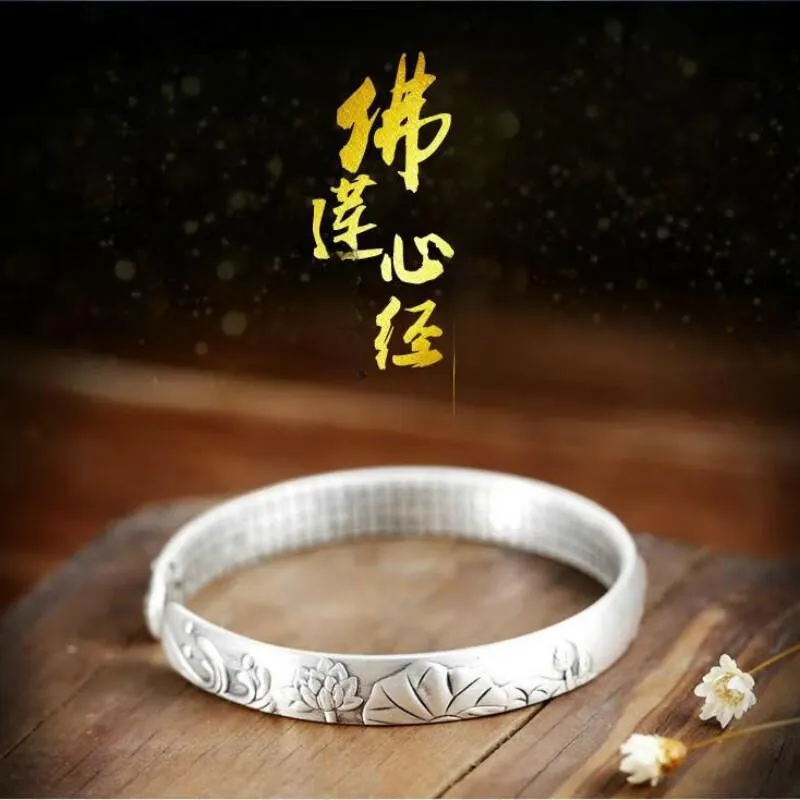 FUYUFU 999 Fine Silver Sterling Silver Bangle Unisex-1