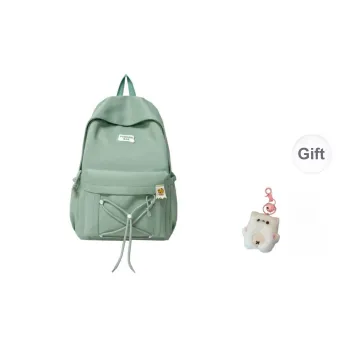 URBAN FOREST Nylon Backpack Unisex Light Green/Yellow/Pink/Black/Beige