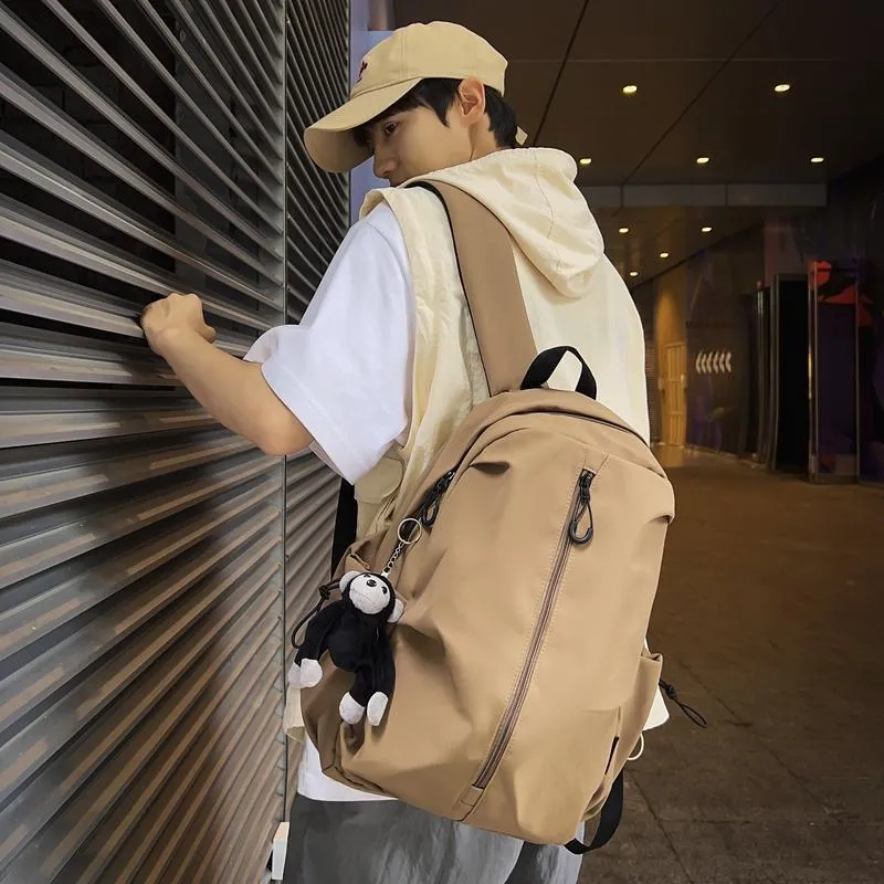 KAMLUI Nylon Backpack Regular Unisex Ecru/Black/Burgundy/Khaki-22