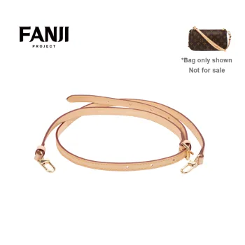 FANJI Crossbody Wide Strap Bag Transformation Accessories Unisex Vegetable Tanned Leather Apricot