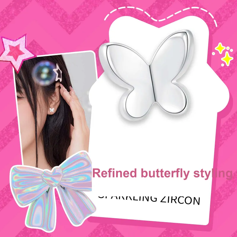 Barbie S925 Silver Stud Earrings Women's-2