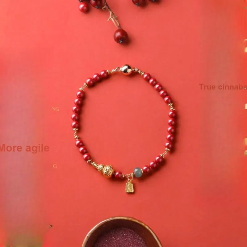 Lingfei Cinnabar Bracelets Women's-6