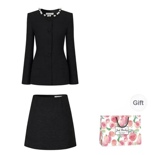 Qiuerle Skirt Set Women's Black