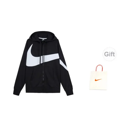 Nike Sweatshirts Men Black Sweatshirts+Gift Bag