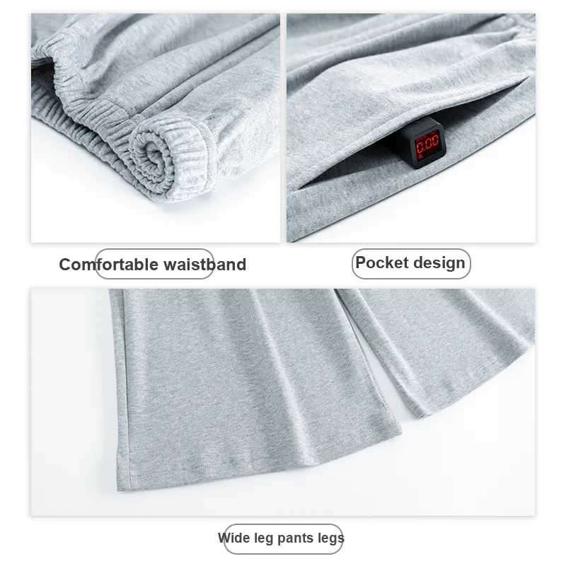 Qiao Ni Tong Pajama Pants Men's Light Gray-1