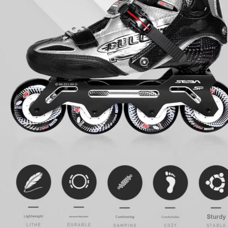Michael Inline Skates Rocker Figure Roller Skates Unisex KSJ Bullet Commemorative Edition Silver-3