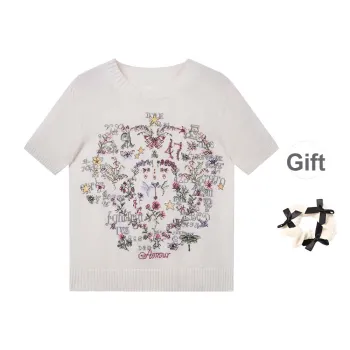 TURN UP T Shirts Women's Multicolor+Bowknot Hair Tie Comes With