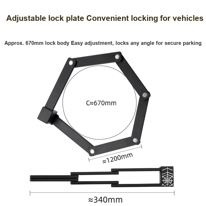 WEST BIKING Bicycle Locks Folding Lock-5