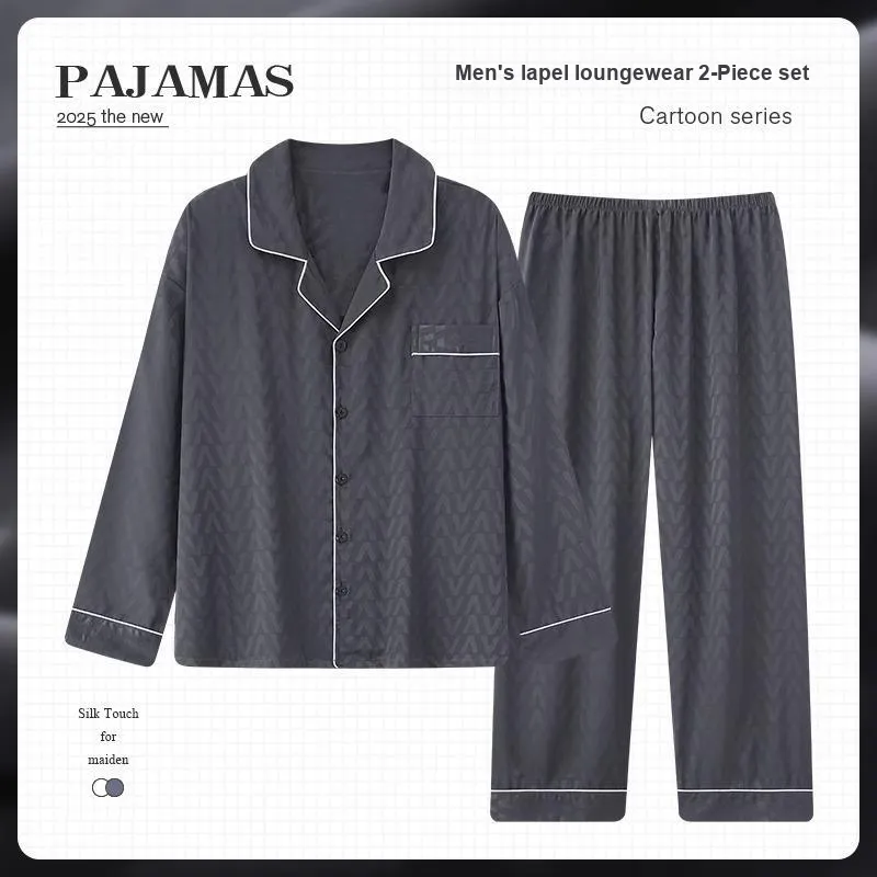 O'MESIK Pajama Set Men's Gift Box Set Gray-1