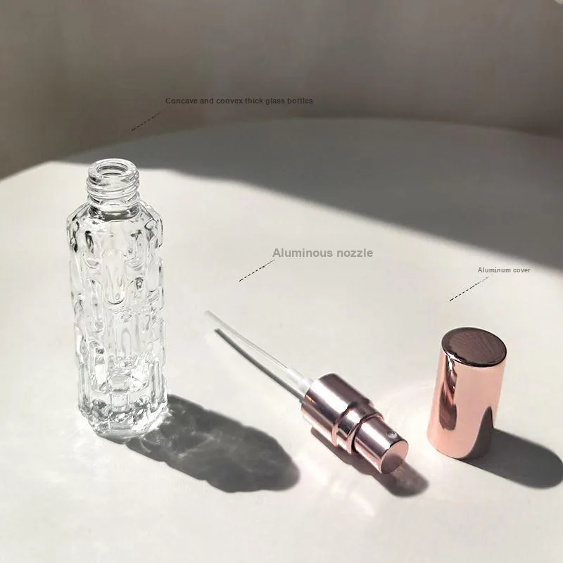 YUELEJI Perfume Mini Bottles High-End Portable 10ml Sample Glass Press Spray Bottle Empty Bottle Dividing Magic Tool-6