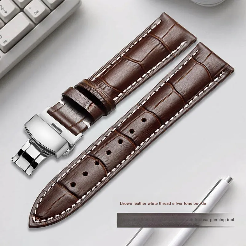 ZHISHENG MIDO DW Tissot Casio Omega CK Compatibility Watch Band 12~24mm Genuine Leather Material-13