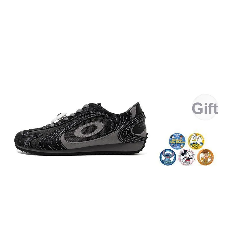 Disney x OLD ORDER Anti Slip Wear Resistant Low Top Casual Shoes Unisex Black Gray-5