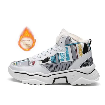 PLAY COBBLER Coverage Warm Slip-Resistant Cushioning Wear-Resistant High-Top Skateboard Shoes Unisex