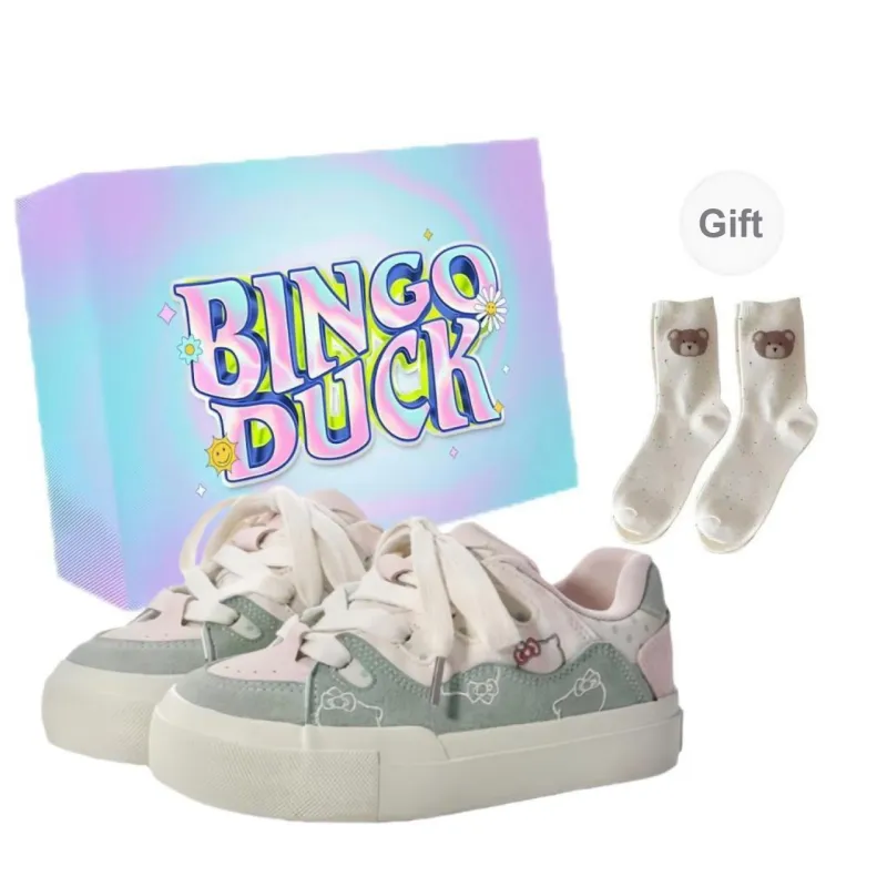 BINGO DUCK Slip Resistant And Breathable Low Top Skateboard Shoes Women's-2