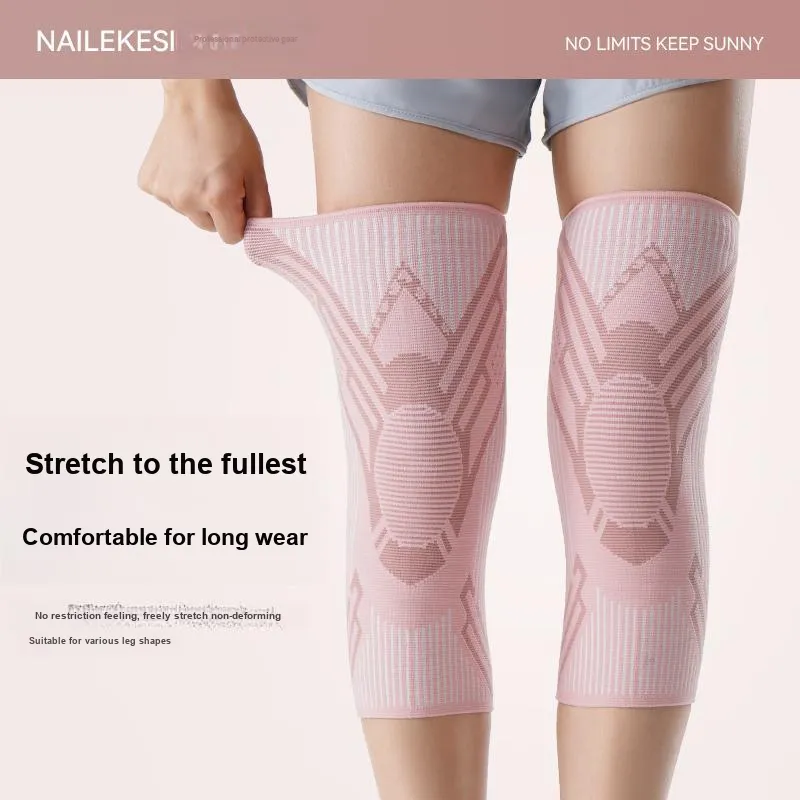 NAILEKESI Fitness Women's Nylon Elastane Bamboo Charcoal Yarn Knee Pads-3