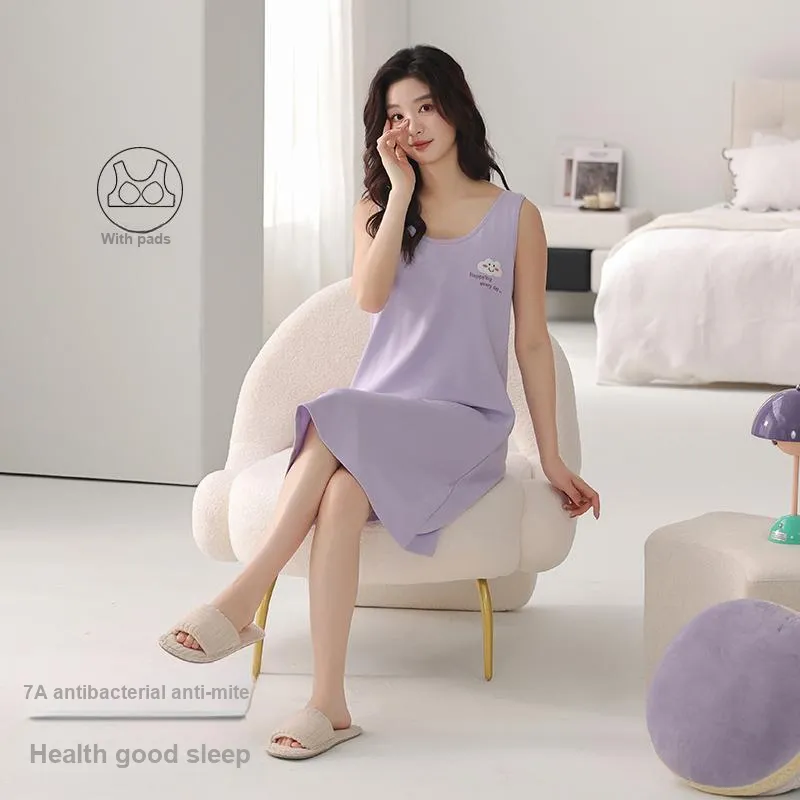 FENTENGCARE Nightgown Women's Violet-1