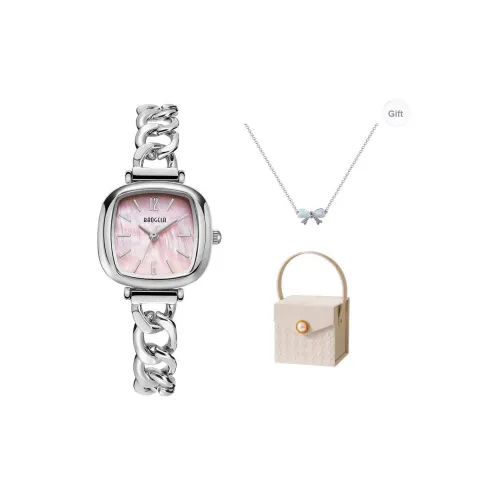 BAOGELA Кварцевый механизм сплав ремешок женские часы розовый циферблат