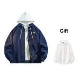 Navy Blue+White[Sweatshirt]