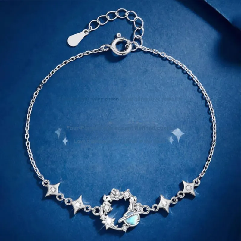 CHUVORA Wedding 925 Sterling Silver Anniversary Bracelet Women's-1