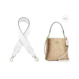 (Gold-Tone) White 3.8 Wide Strap 65cm