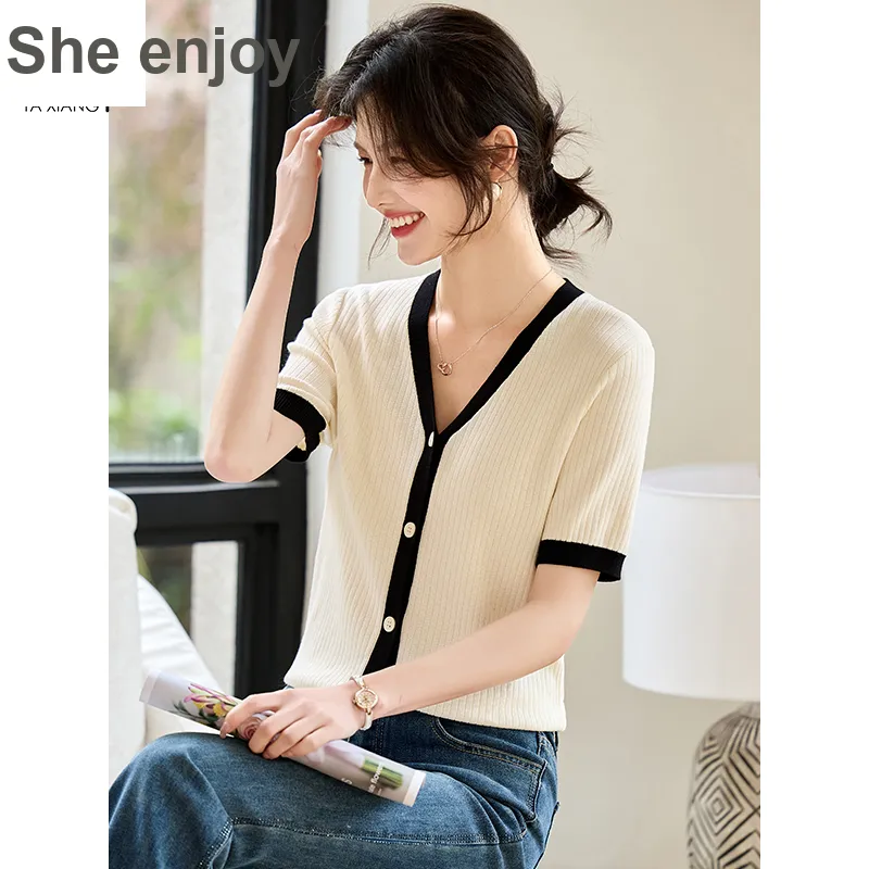 She Enjoys Regular T Shirt Women's Ecru-2