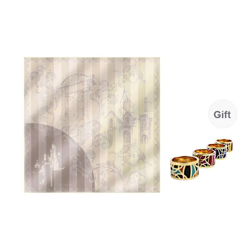 MARJAKURKI Silk Large Scarf Women's-0