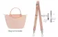 [Dusty Pink]86-103cm Crossbody Shoulder Strap Set[Top Grain Cow Leather]