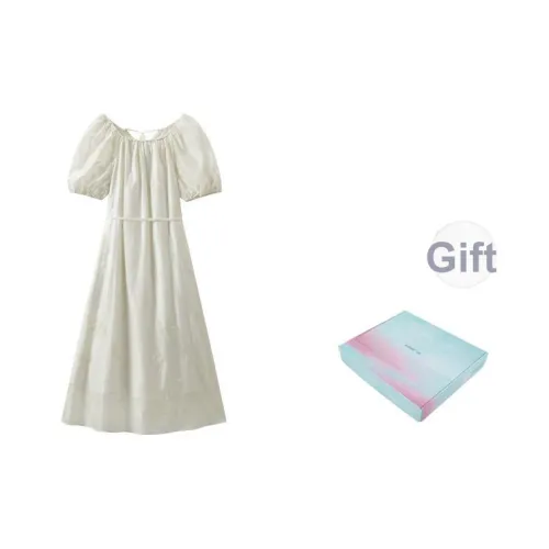 Inman Короткий рукав Платье Женское Набор в подарочной коробке Ароматный Светлый абрикос