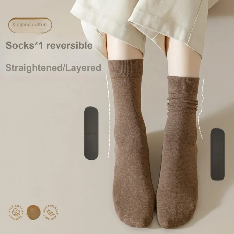 XXLLG Mid Calf Socks Women's 4 Pack-2