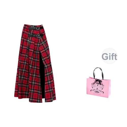 Spicy Gals Повседневный Длинный Юбка Женские Красный