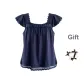 Navy Blue+Bowknot Hair Tie Set