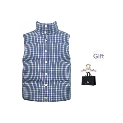 OYANXI Женские жилеты в синей клетке