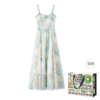 BVODE Slip Dresses Women's Monet Garden Shopping Bag