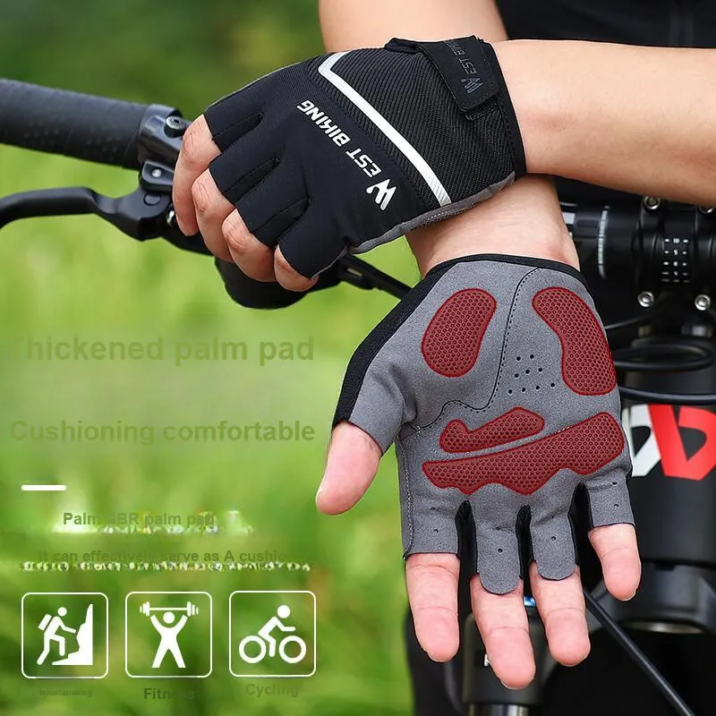 WEST BIKING Riding Equipment Cycling Glove Unisex Nylon PU Polyamide Elastane-2
