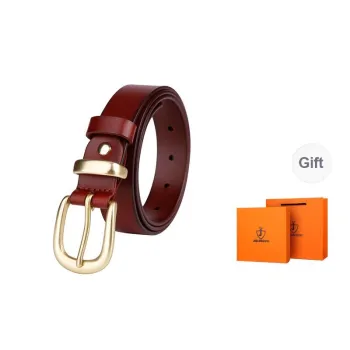 Jaylen Oos Pure Copper Pin Buckle Top Grain Cow Leather Leather Belts Women's