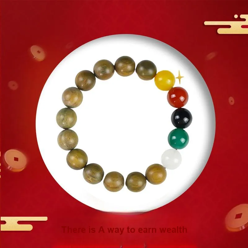 Blooming Petals Green Sandalwood Bracelets Unisex-4