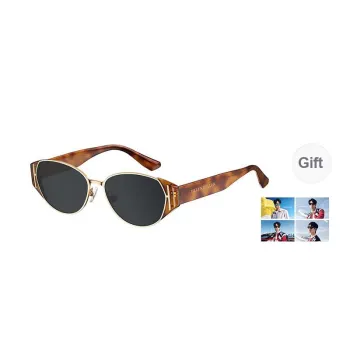 HELEN KELLER Plate Frame Oval Sunglasses Unisex