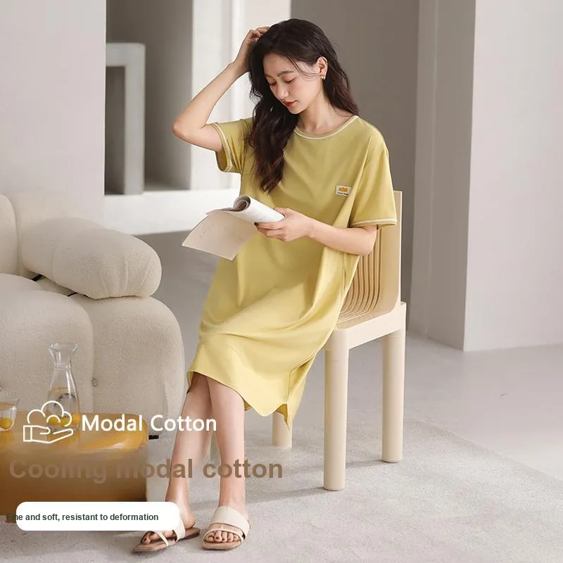 Lan Miao Nightgown Women's Neon Yellow-1