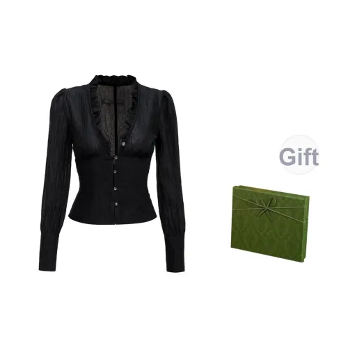 DITB С рюшами на подоле Рубашка Женская Рубашка