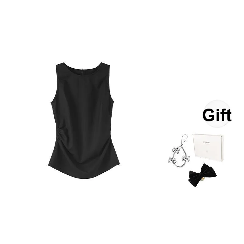 Fstudio Summer Korean Style Petite Versatile Top Sleeveless T Shirt Women's