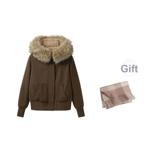 DITB Темно-коричневый женский пуховик