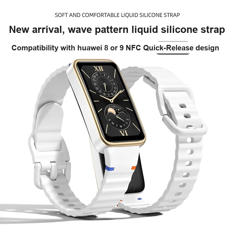 IBOANN Watch Bands Huawei Compatibility 206mm Silicone Material-1