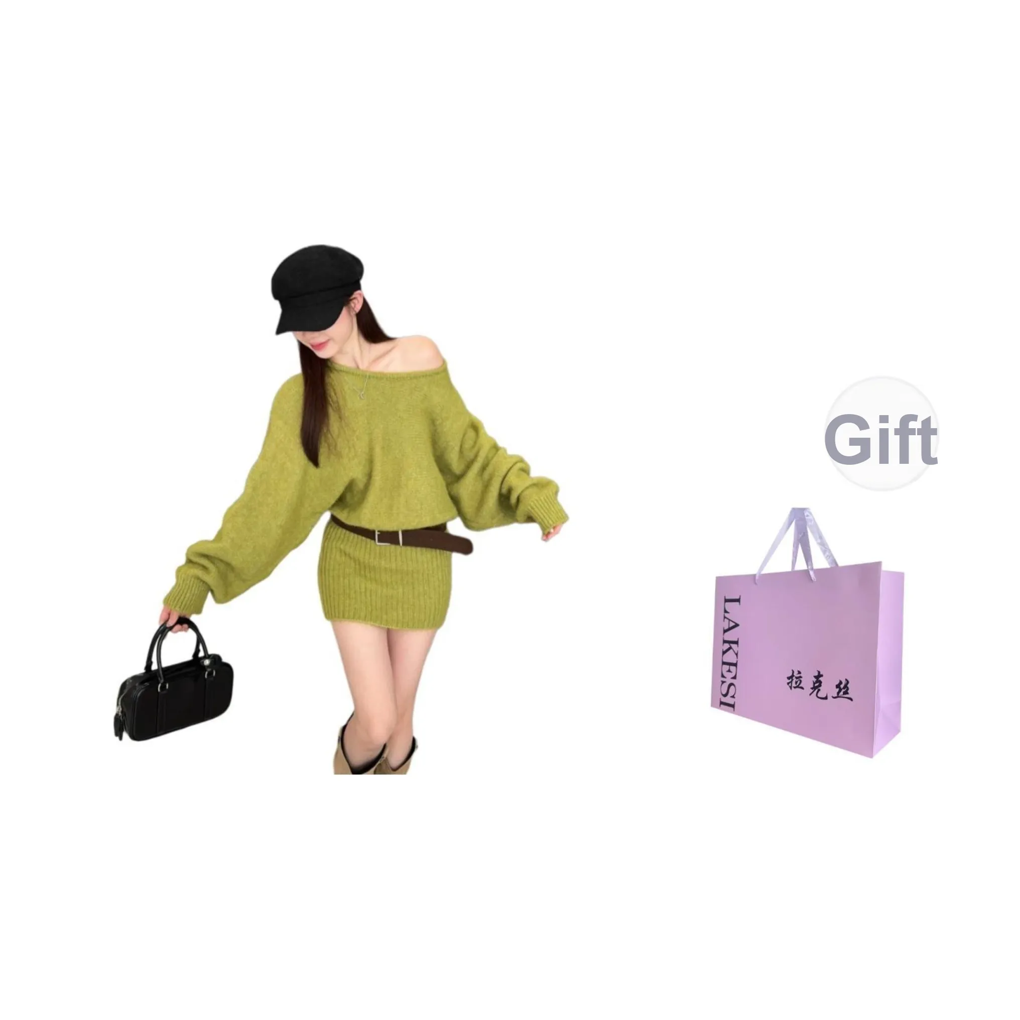 LAKESI Длинное платье с длинными рукавами женское