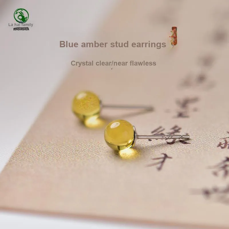 Tokai Family Amber Stud Earrings Unisex-1