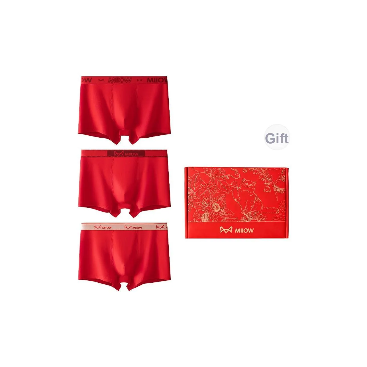 MIIOW Boxers Мужские 3 упаковки Gift Box Set