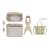 (Three-Piece Set) MCM Basket Bag Ecru 3.8 Width 65cm+Beige Fleece Liner+Abrasion-Resistant Buckle