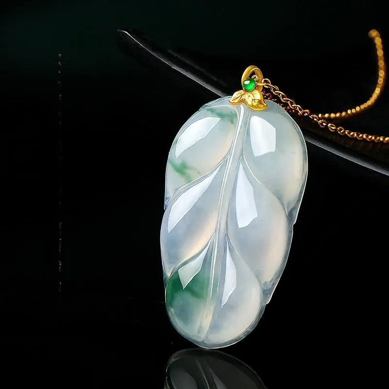 With The Heart Of The Jade Ice Glutinous Jadeite Necklaces Women's-5